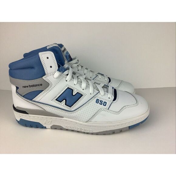 New Balance 650 White University Blue Men Shoes Size 12  High Top BB650RCK New